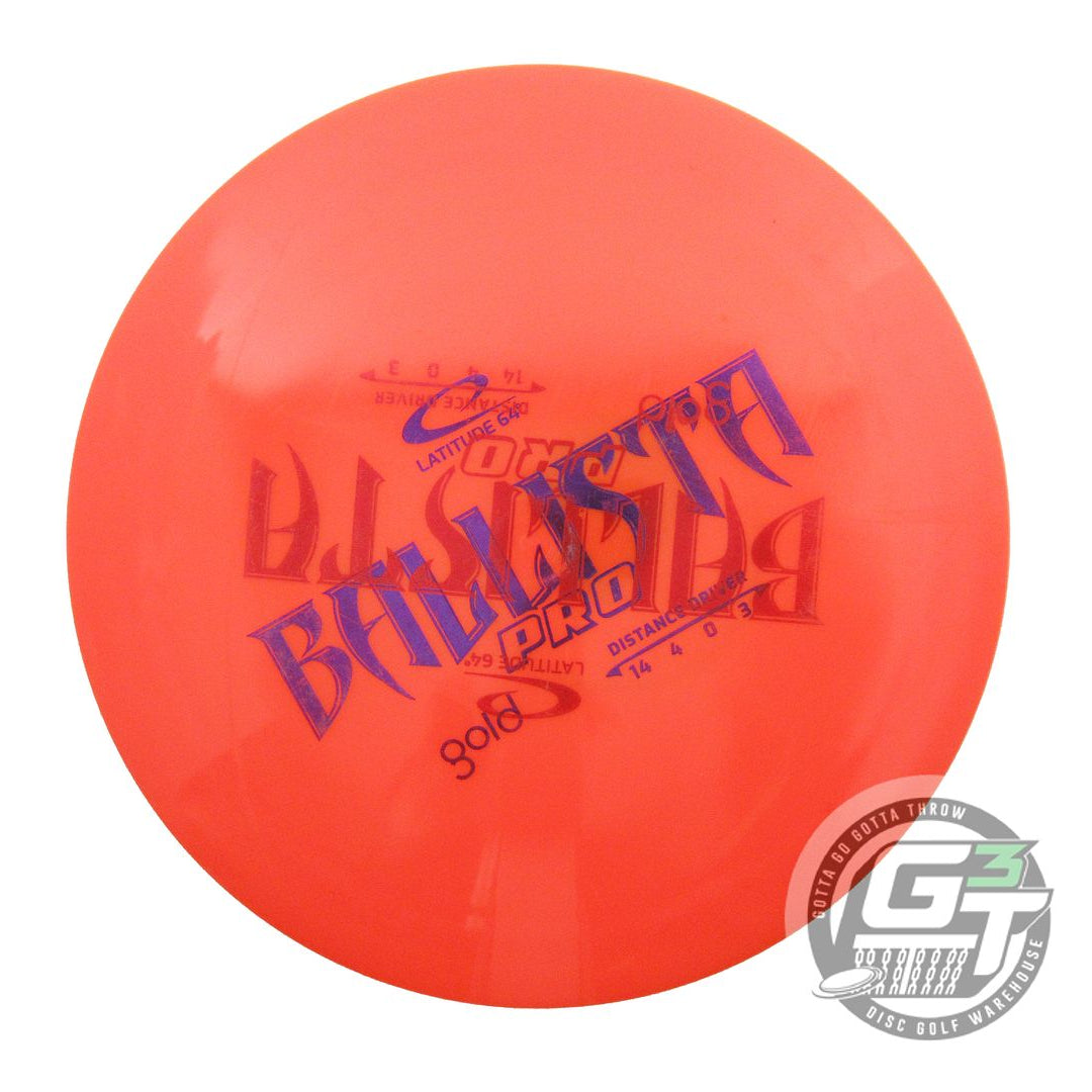USED Latitude 64 X-OUT Gold Ballista Pro 174g Orange Distance Driver Golf Disc