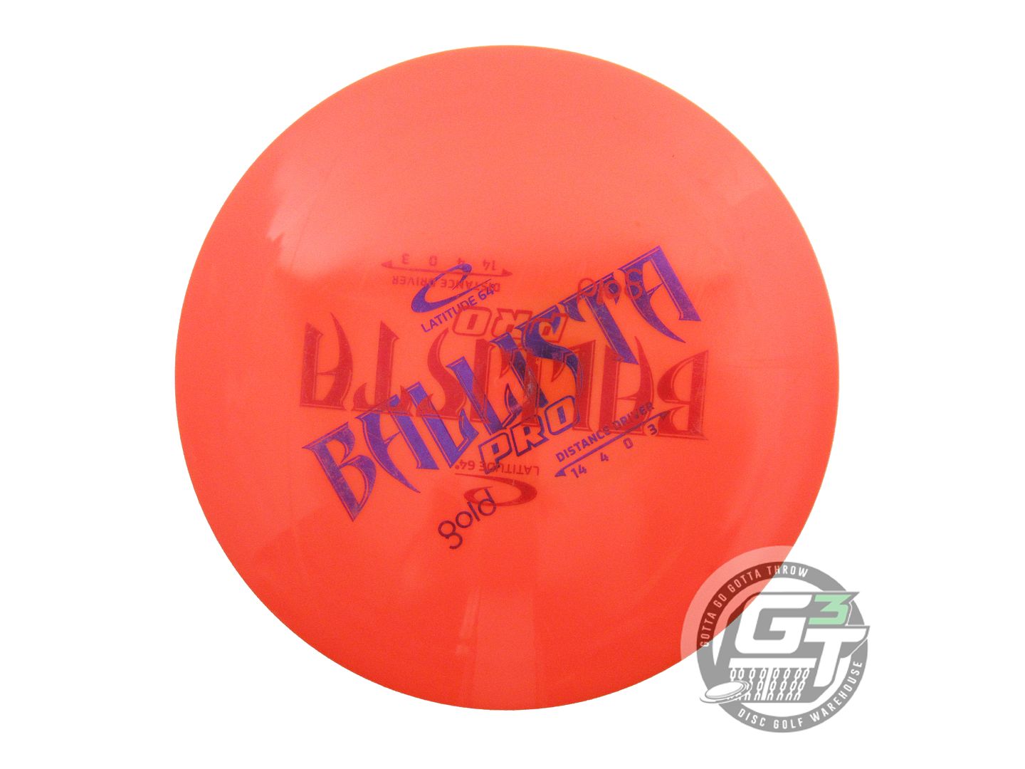 USED Latitude 64 X-OUT Gold Ballista Pro 174g Orange Distance Driver Golf Disc
