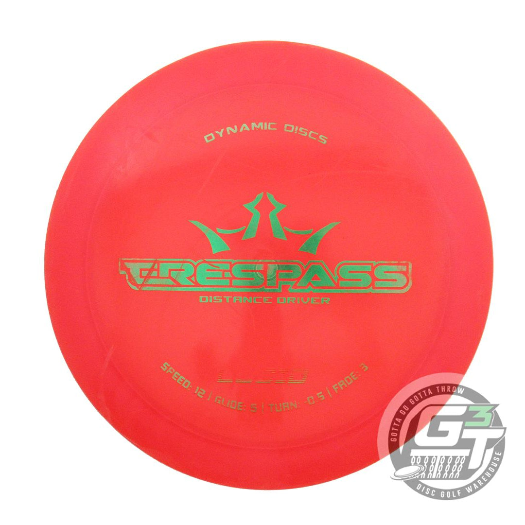 USED Dynamic Discs Lucid Trespass 173g Red Green Foil Distance Driver Golf Disc