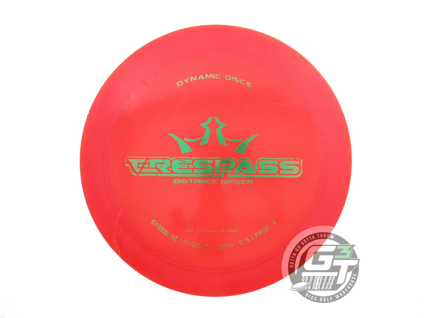 USED Dynamic Discs Lucid Trespass 173g Red Green Foil Distance Driver Golf Disc