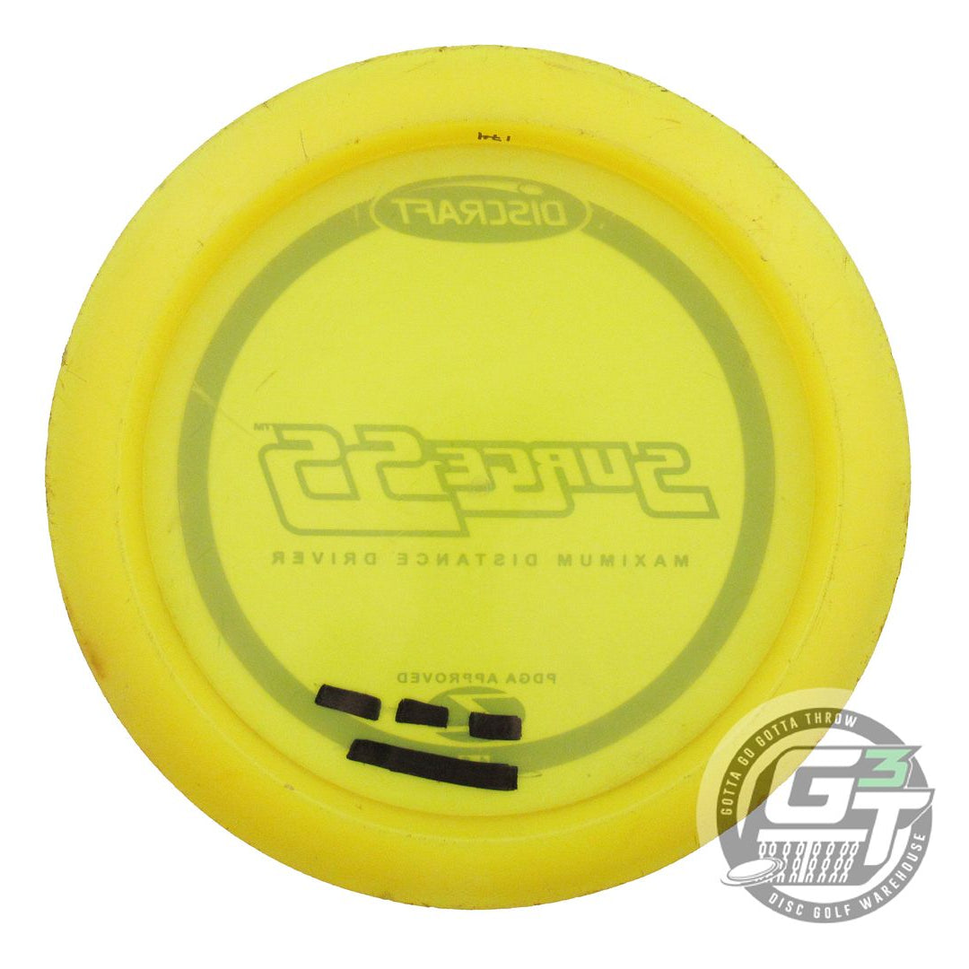 USED Discraft Z Surge SS 174g Yellow Gray Foil PFN Distance Driver Golf Disc