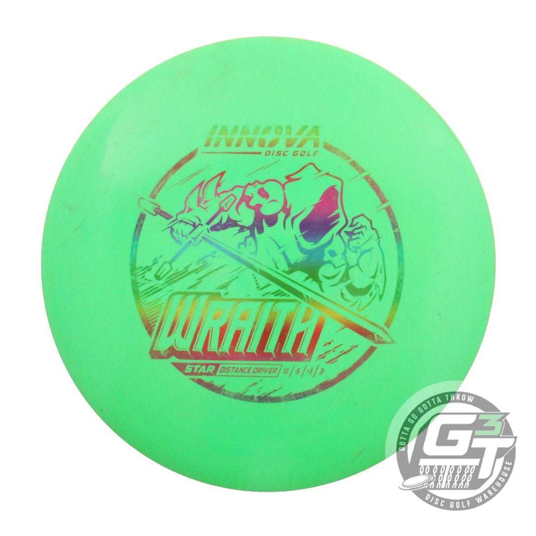 USED Innova Star Wraith 176g Green Rainbow Foil Distance Driver Golf Disc