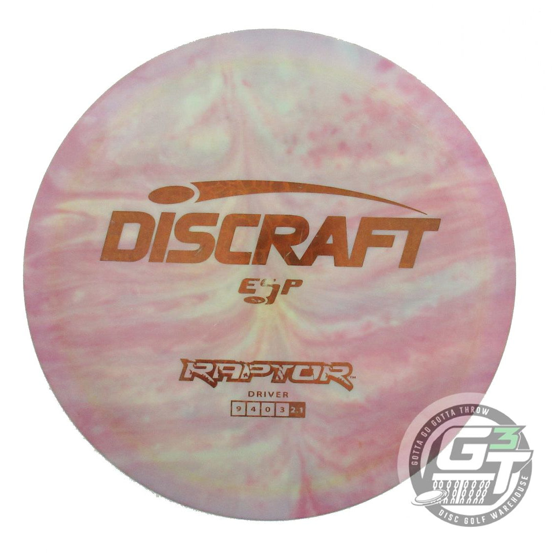 USED Discraft ESP Raptor 175g HOME DYED Brown Foil Distance Driver Golf Disc