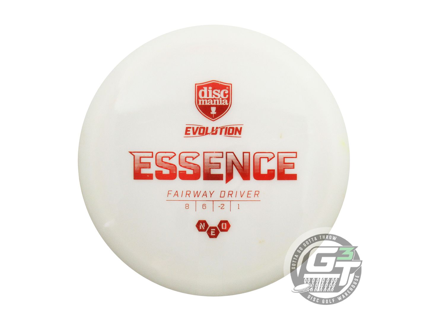 USED DiscMania Neo Essence 171g White Red Foil Driver Golf Disc