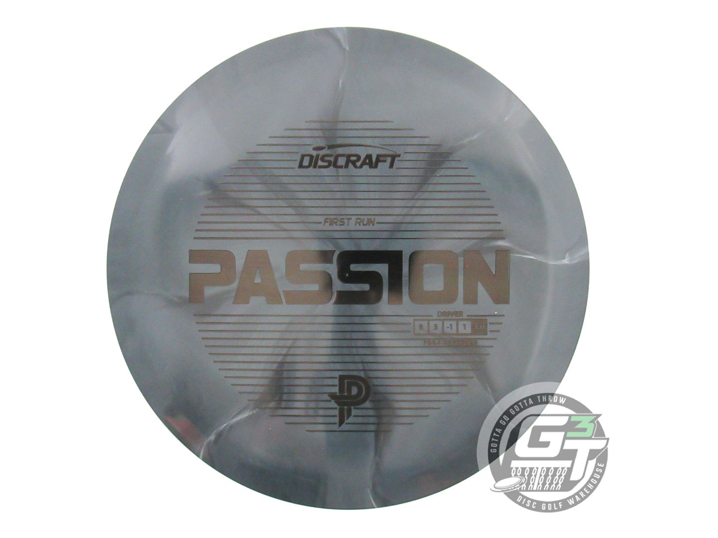 NOS Discraft FIRST RUN ESP Passion 173g Gray Black Stamp Driver Golf Disc