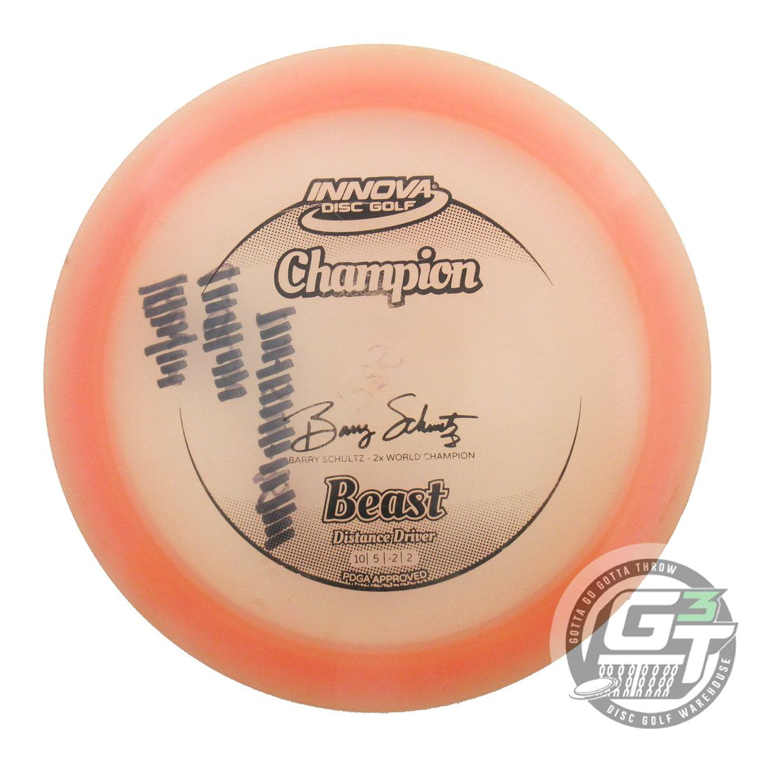 USED Innova Champion Beast 176g Peach Black Stamp Distance Driver Golf Disc