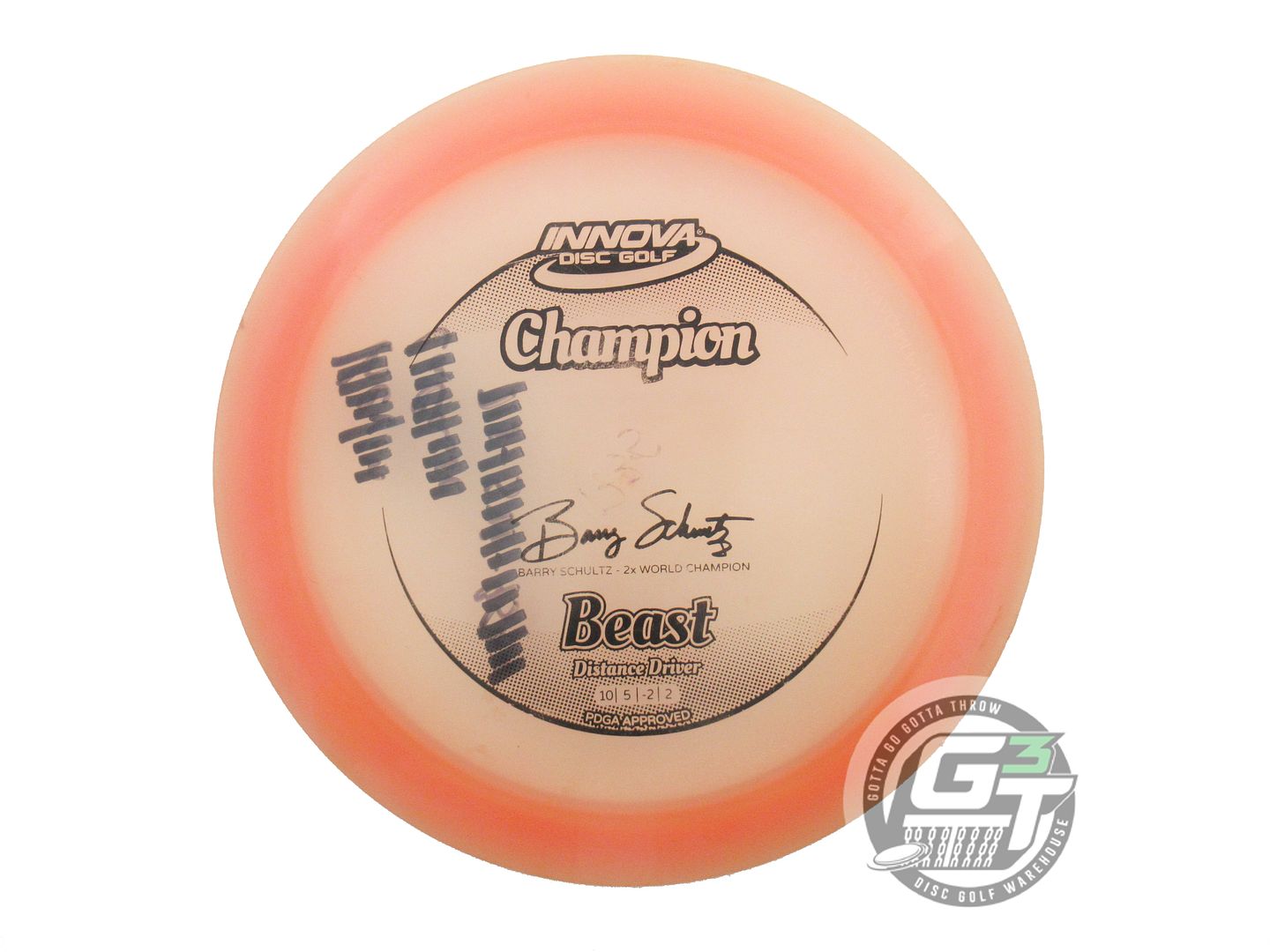 USED Innova Champion Beast 176g Peach Black Stamp Distance Driver Golf Disc