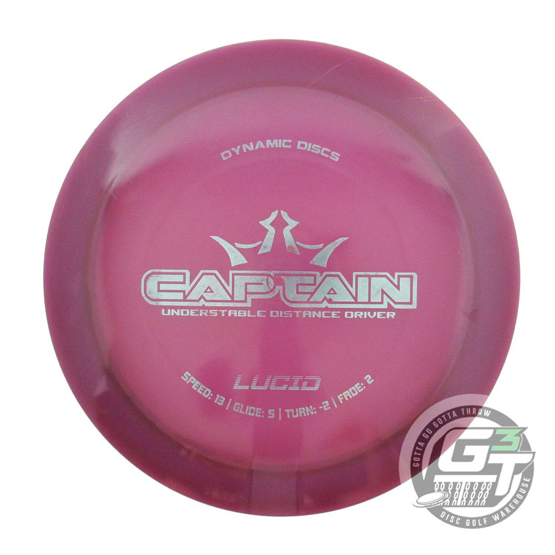 USED Dynamic Discs Lucid Captain 170g Purple Silver Foil Distance Driver Disc