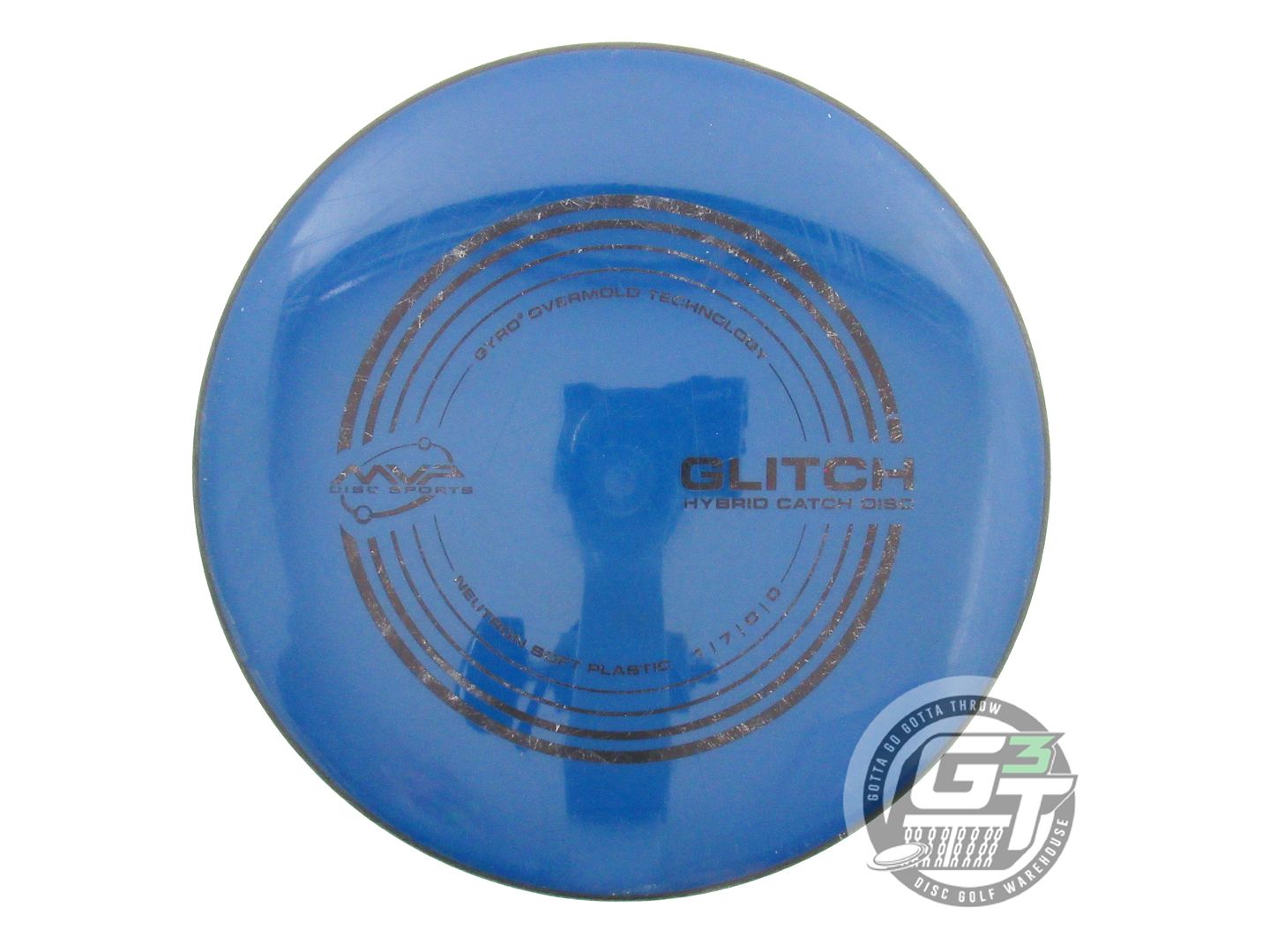 USED MVP Disc Sports Neutron Soft Glitch 143g Blue Putter Golf Disc
