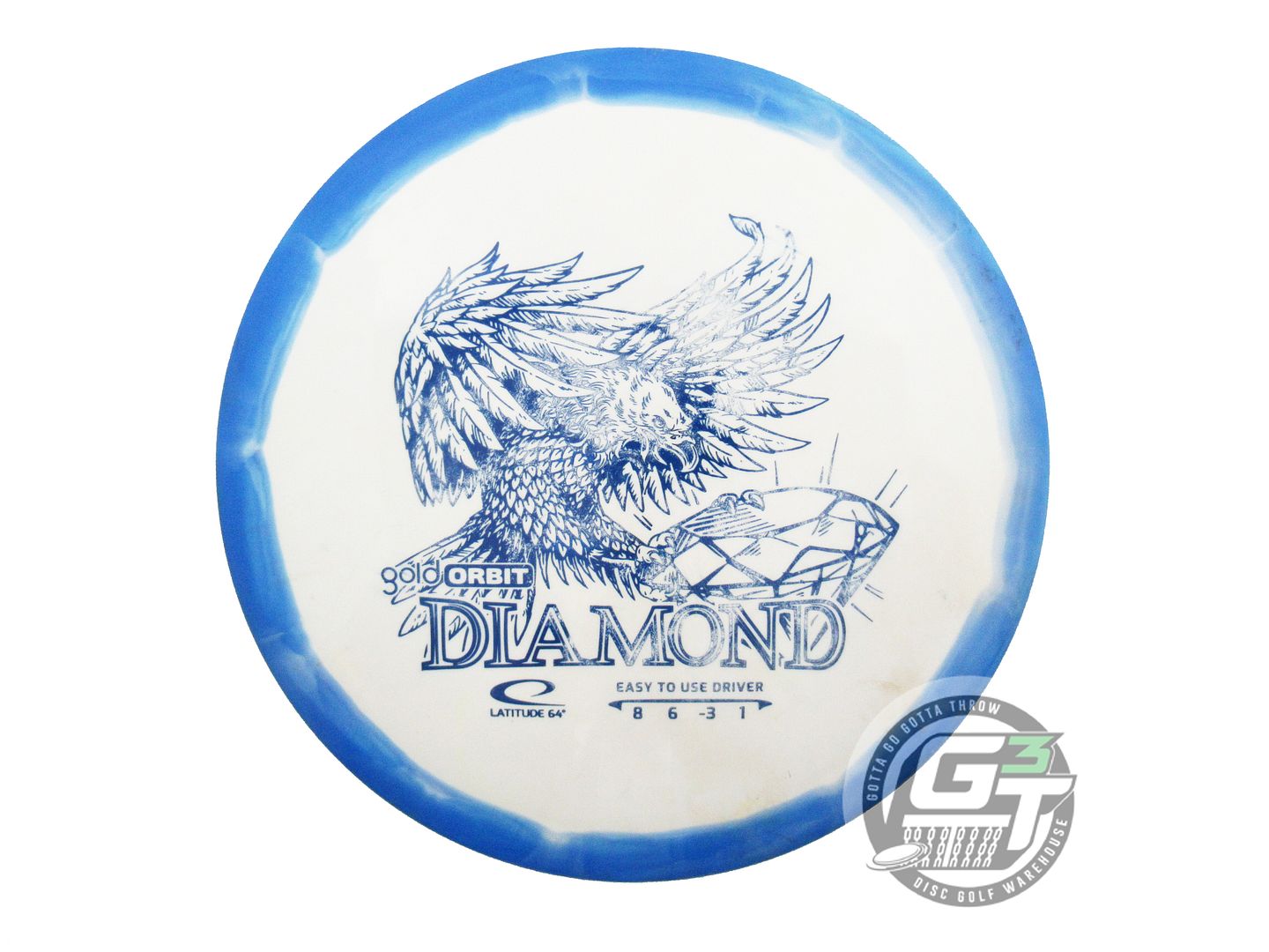 USED Latitude 64 Gold Orbit Diamond 157g Blue-White Fairway Driver Golf Disc