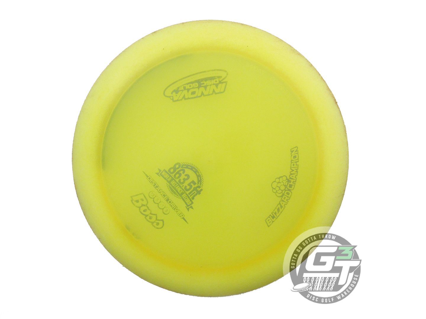 USED Innova Blizzard Boss 138g Yellow Lime Foil Distance Driver Golf Disc