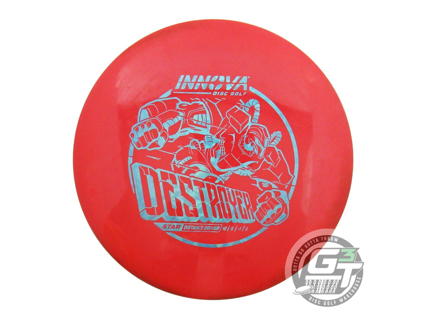 USED Innova Star Destroyer 174g Red Teal Shatter Foil Distance Driver Golf Disc