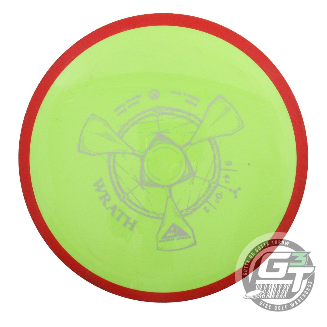 USED Axiom Discs Neutron Wrath 168g Yellow Red Rim Distance Driver Golf Disc