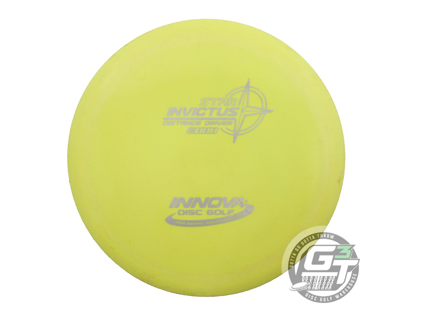 USED Innova Star Invictus 167g Yellow Silver Foil Distance Driver Golf Disc