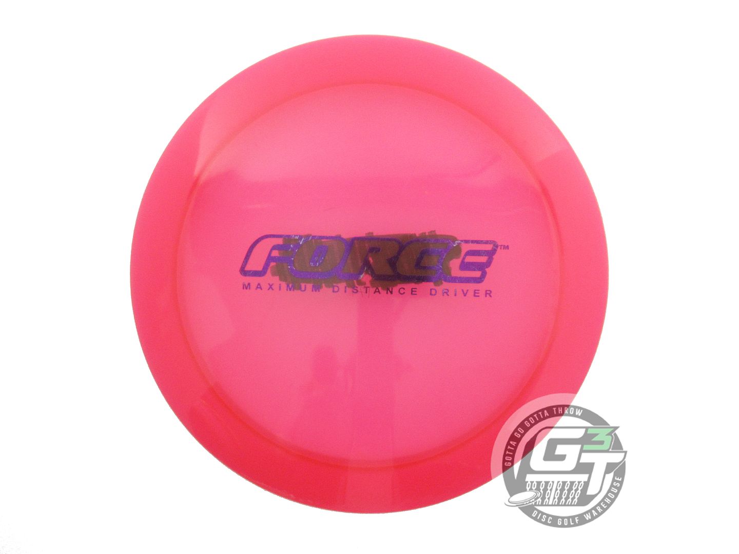 USED Discraft OLD SCHOOL Z Force 176g Pink Purple Foil Distance Driver Golf Disc