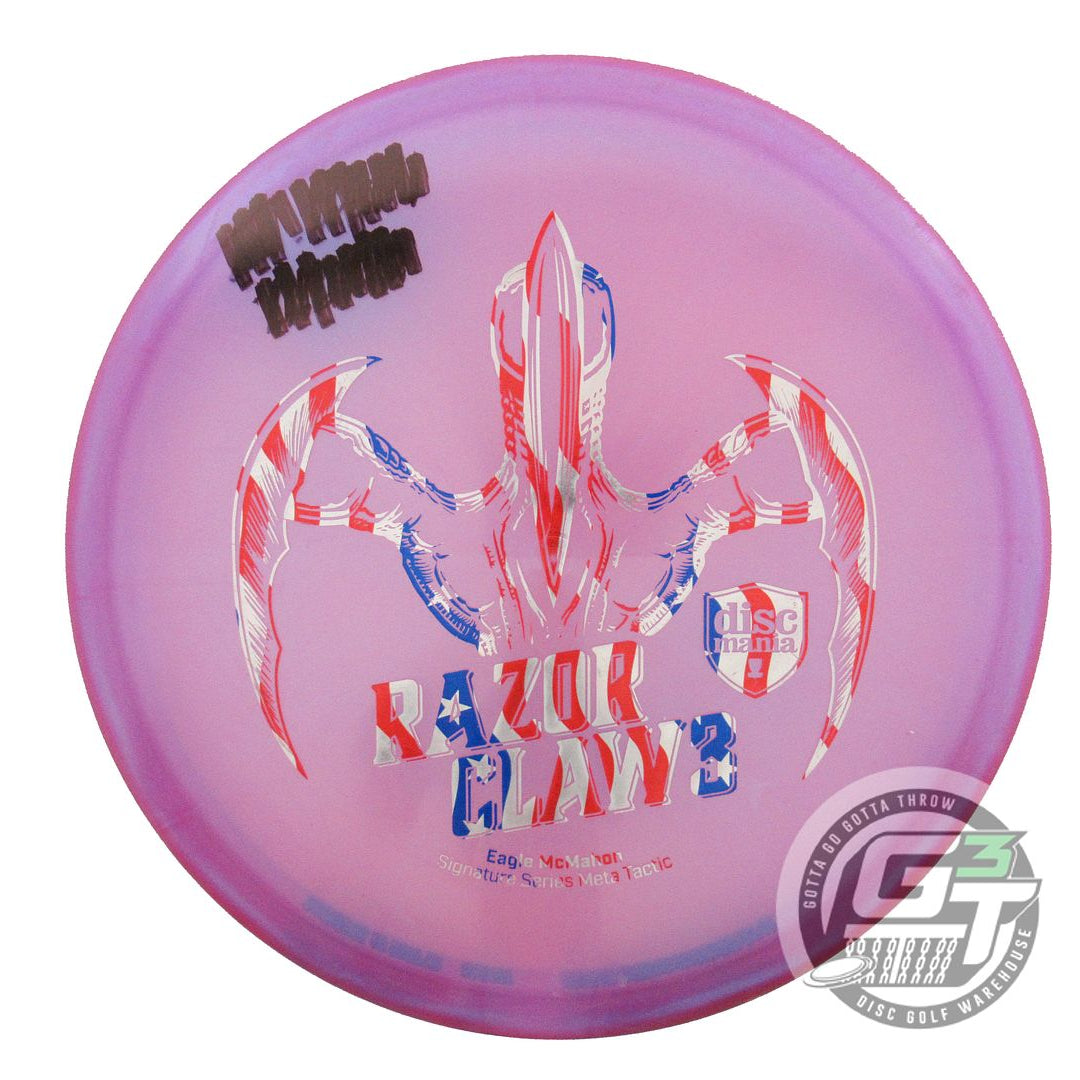 USED DiscMania RAZOR CLAW 3 Meta Tactic 175g Magenta Flag Foil Putter Golf Disc