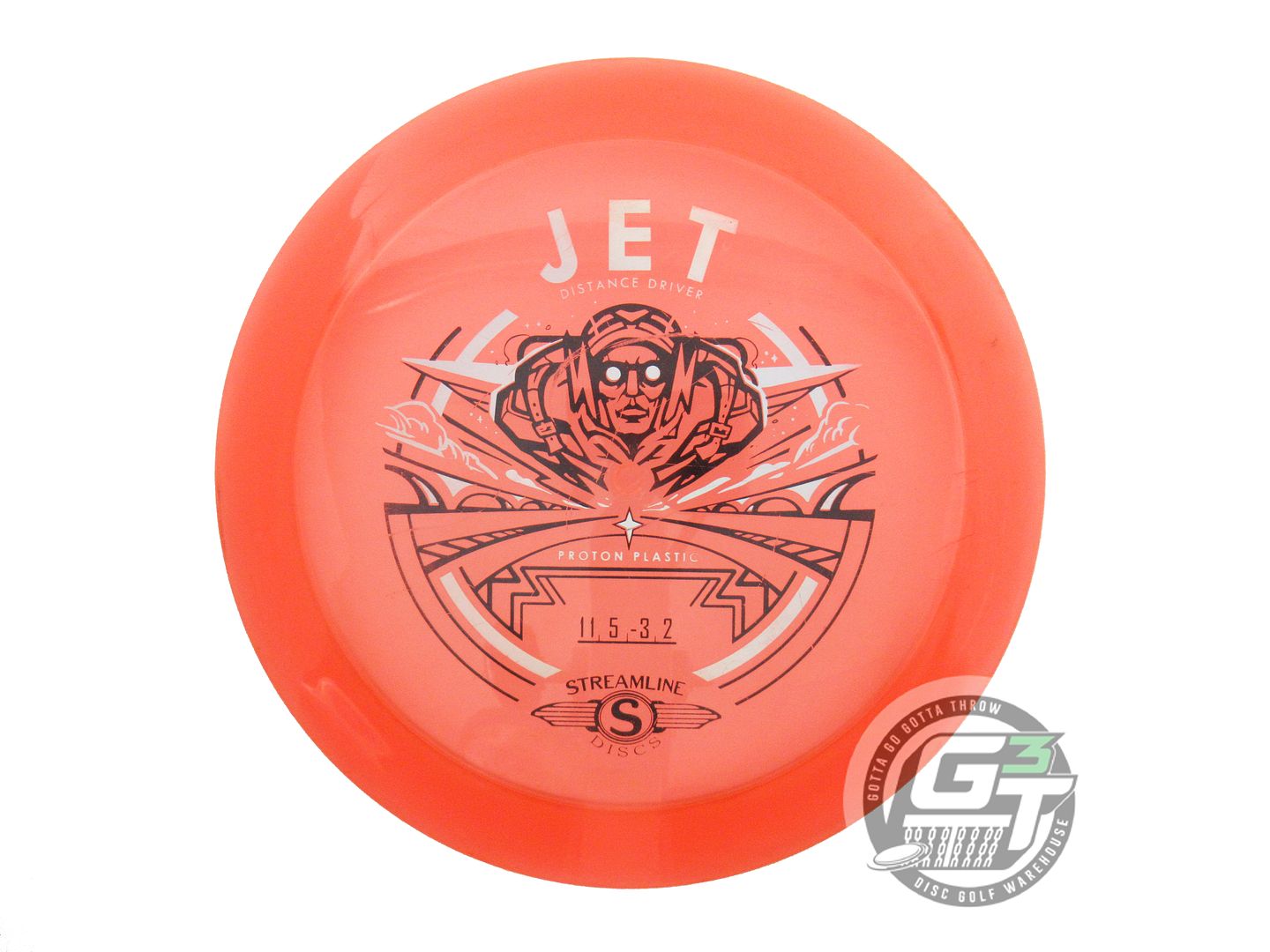 USED Streamline Discs Proton Jet 167g Orange Distance Driver Golf Disc
