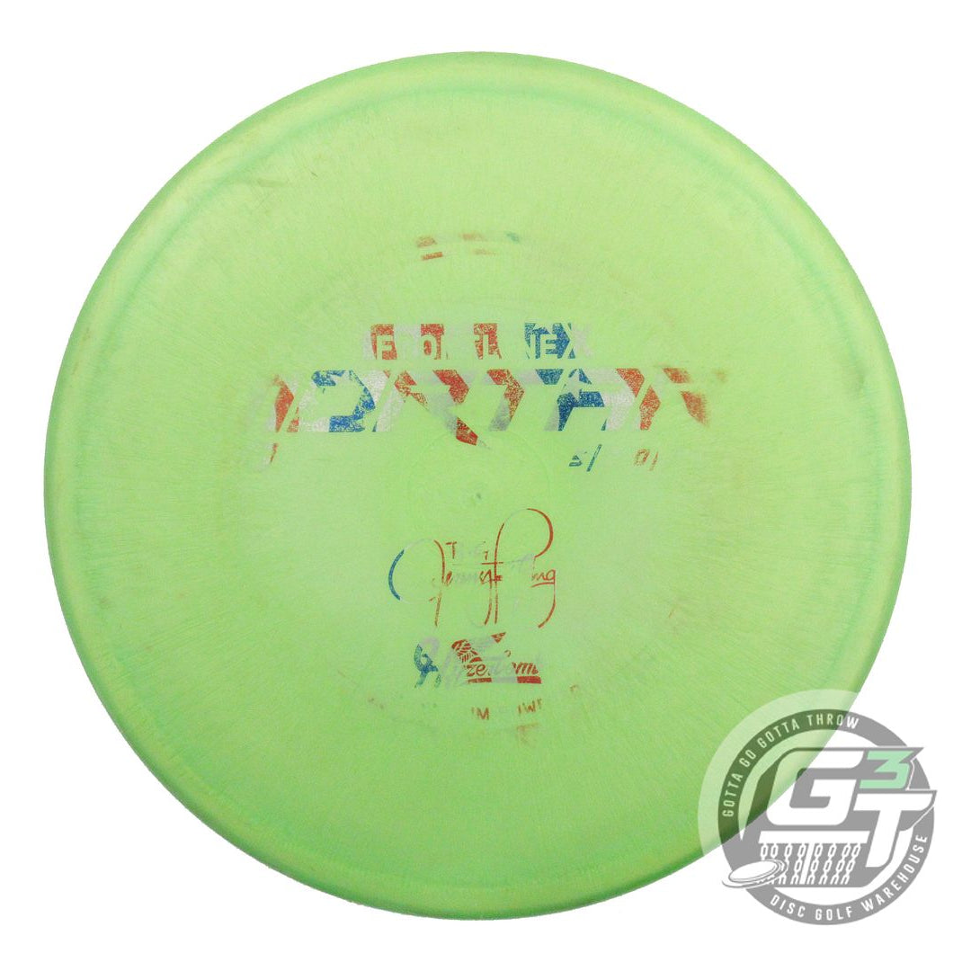 USED Hyzerbomb Frontline-X Mortar 175g Lime Flag Foil Midrange Golf Disc