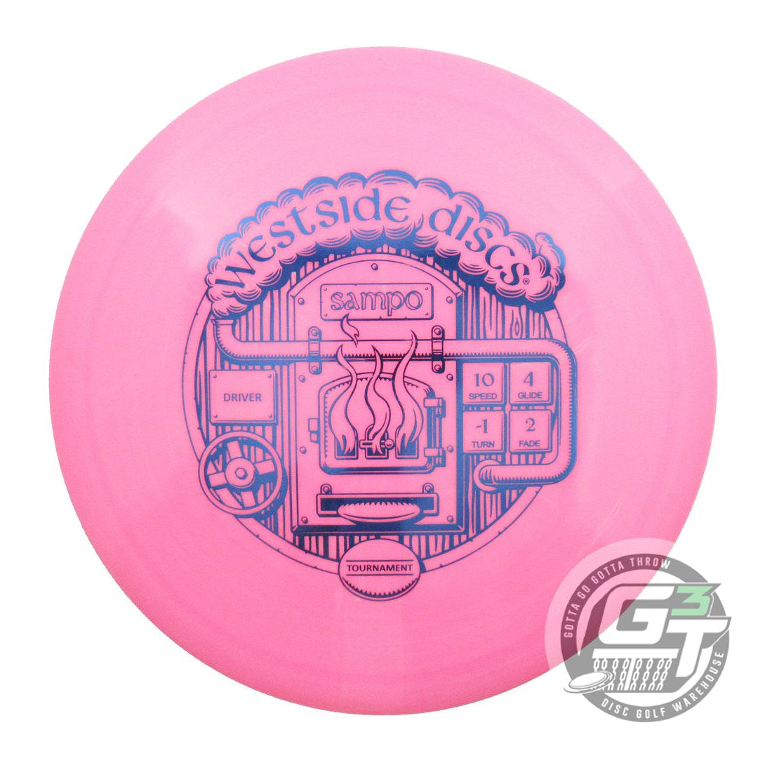 USED Westside Discs Tournament Sampo 168g Pink Blue Foil Fairway Driver Disc