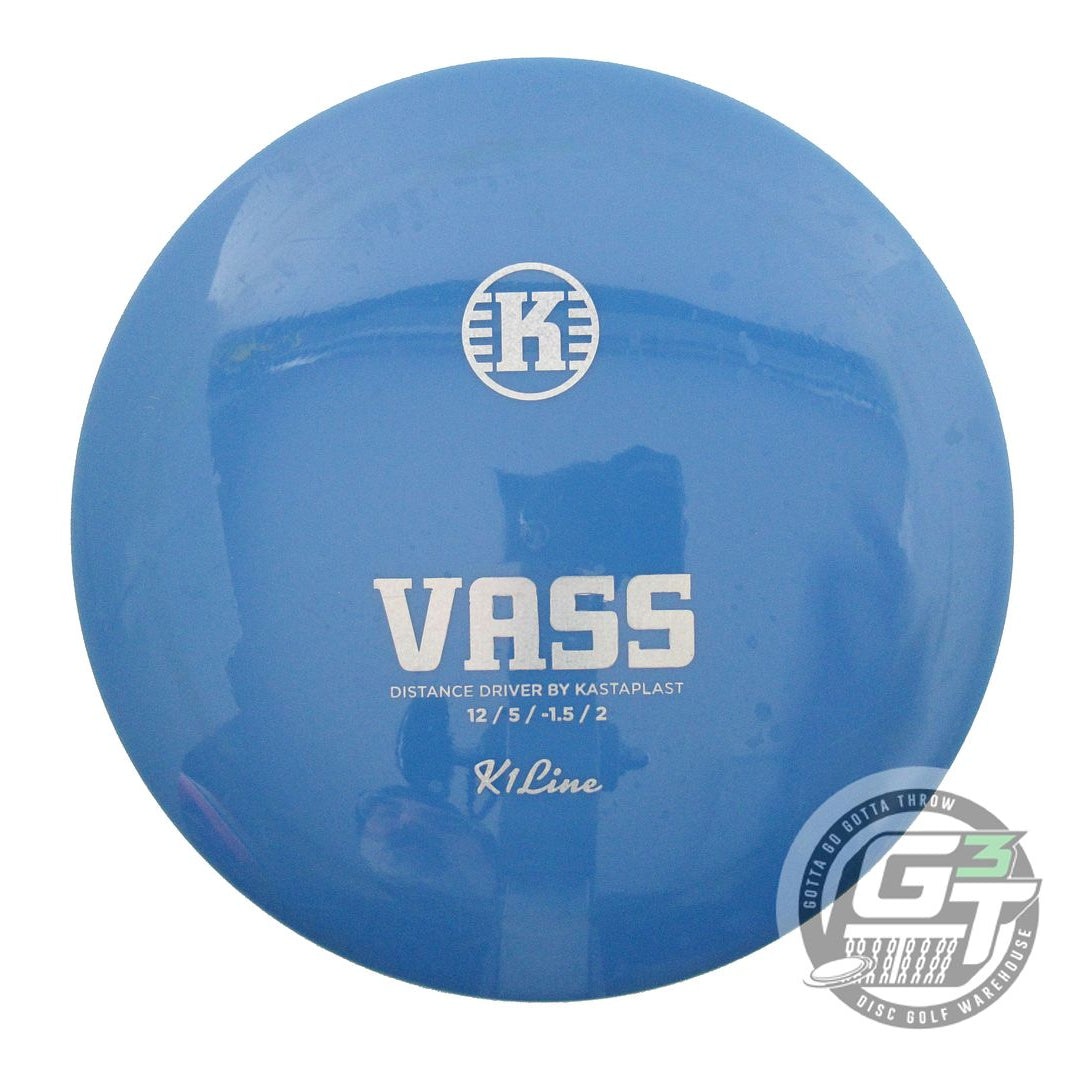 USED Kastaplast K1 Vass 173g Blue Silver Glitter Foil Distance Driver Golf Disc