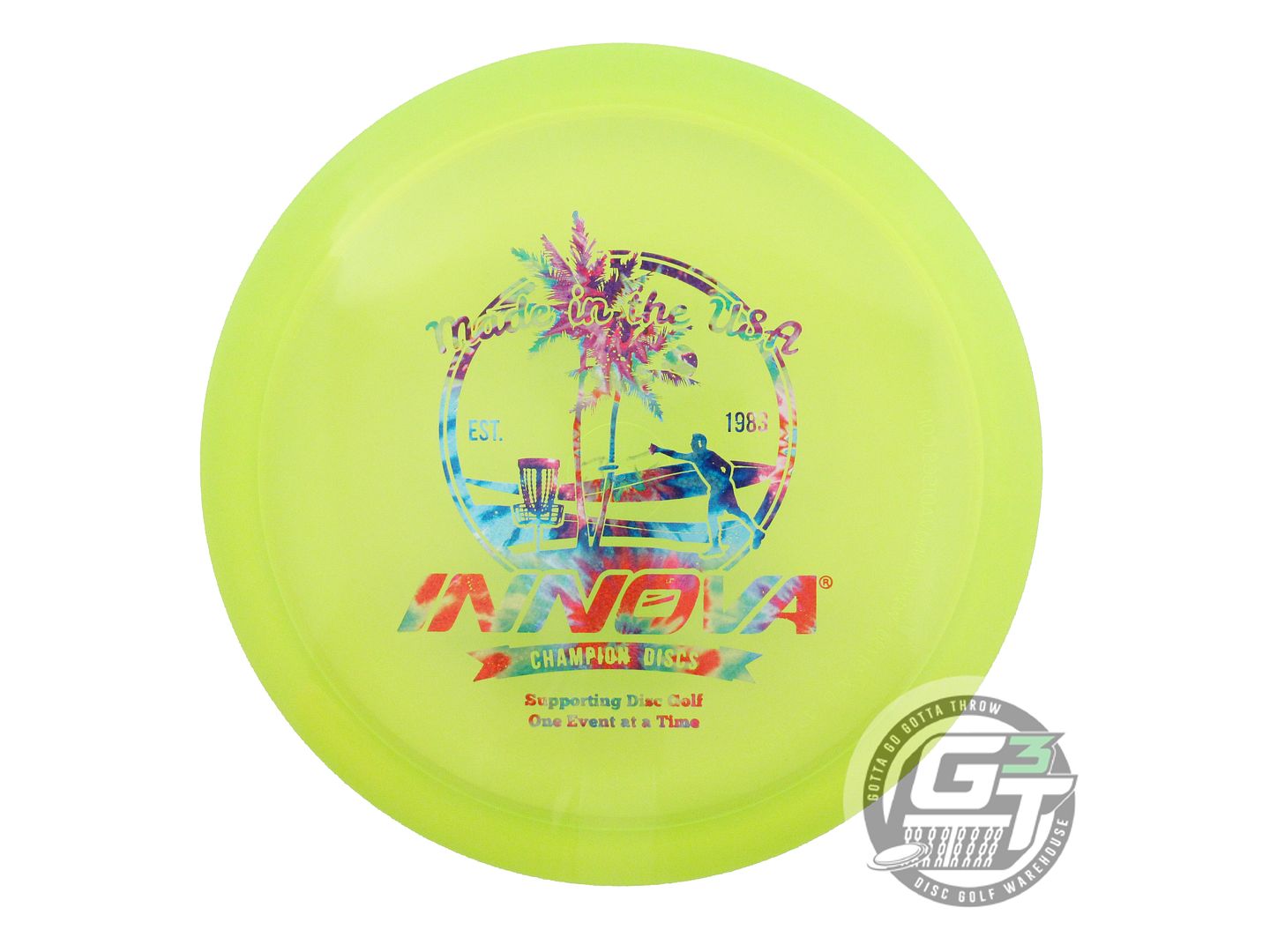 NOS Innova Champion Leopard3 170g Yellow Fireworks Foil Fairway Driver Golf Disc