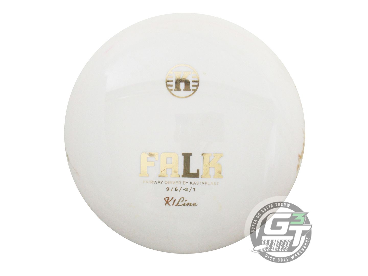 USED Kastaplast K1 Falk 172g White Gold Foil Fairway Driver Golf Disc