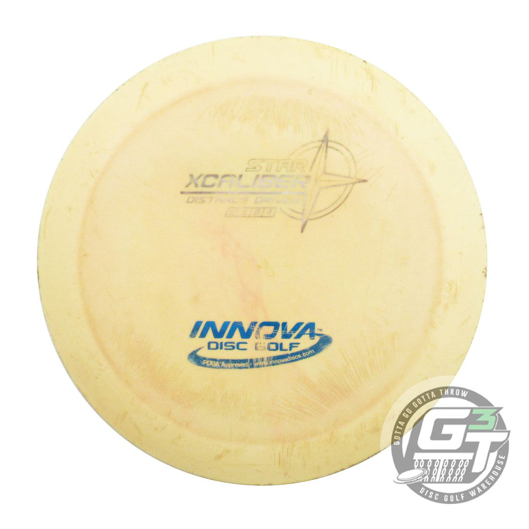 USED Innova Star Xcaliber 175g Cream Blue Foil Distance Driver Golf Disc