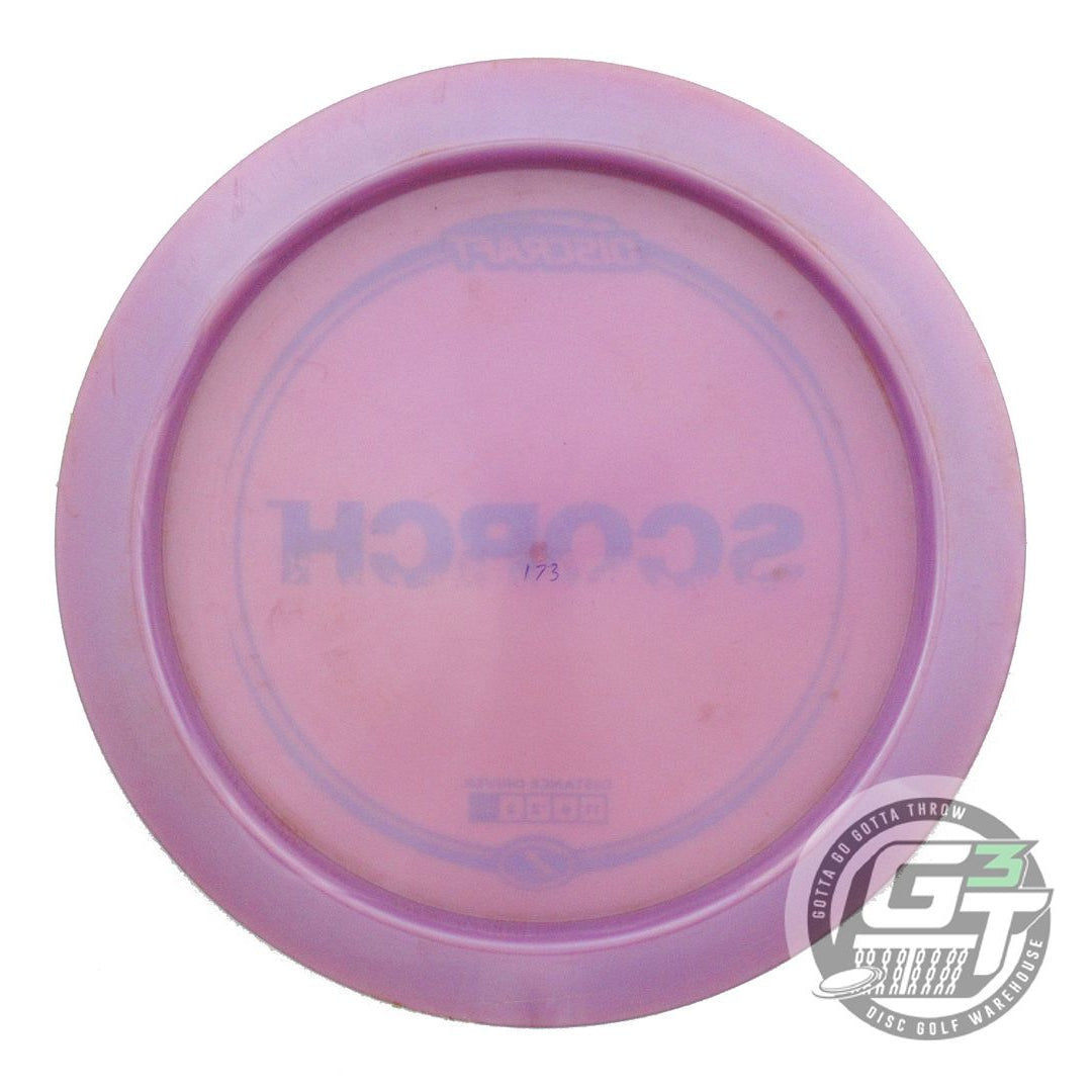 USED Discraft Z Scorch 176g Purple Sky Blue Stamp Distance Driver Golf Disc