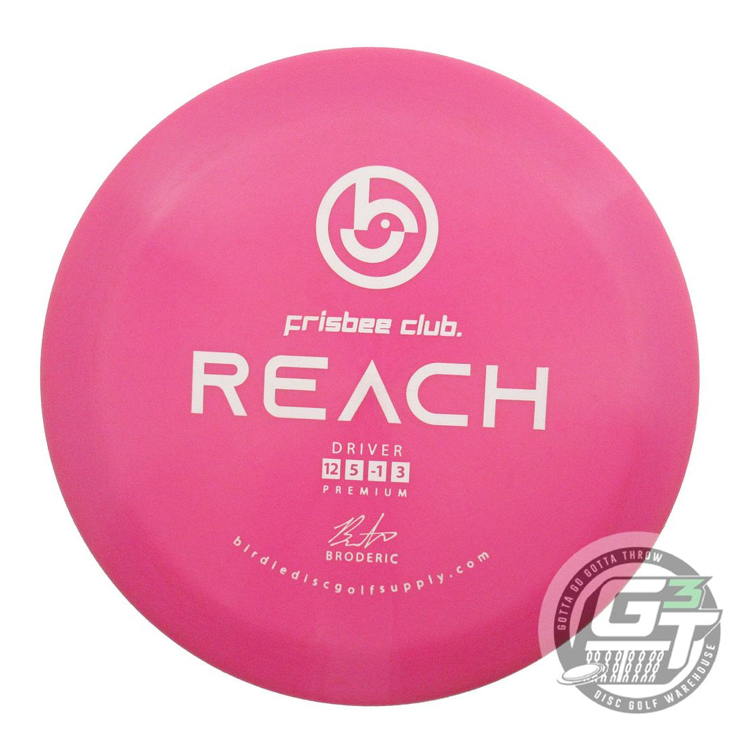 USED Birdie Disc Golf Supply Premium Reach 175g Pink White Stamp Driver Disc