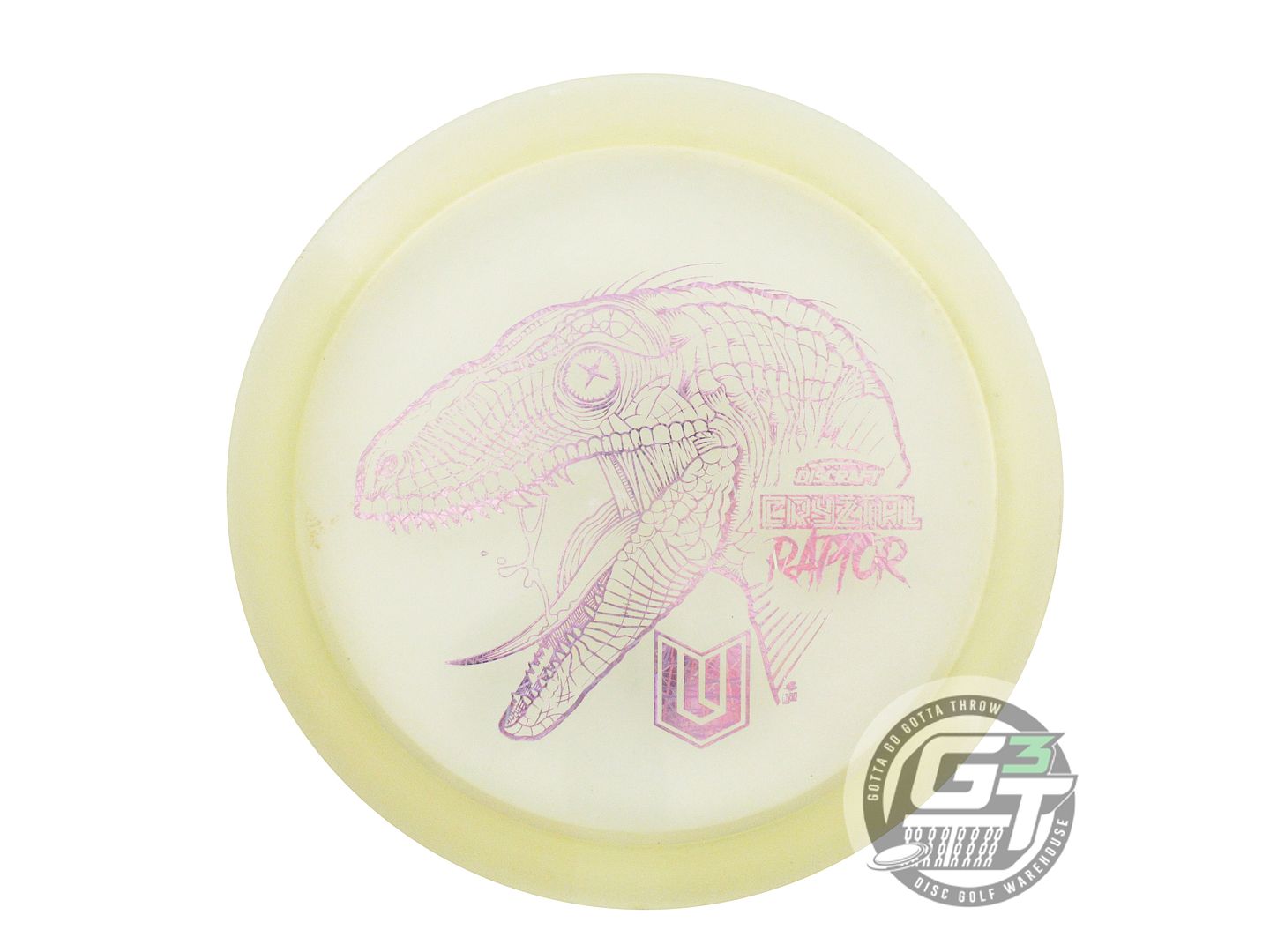 USED Discraft CryZtal Raptor 174g Clear Lilac Foil Distance Driver Golf Disc