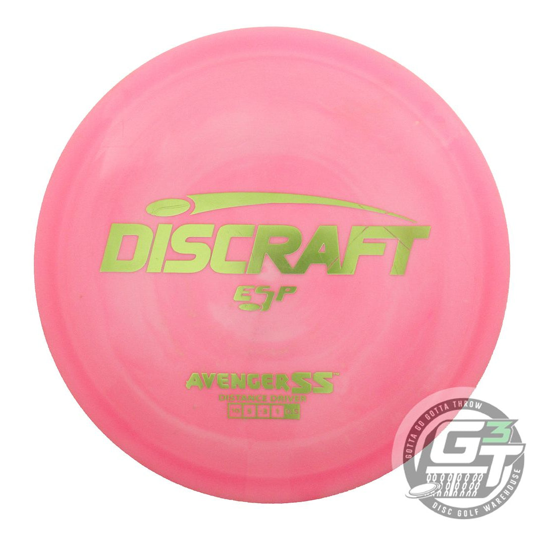 USED Discraft ESP Avenger SS 170g Pink Lime Foil Distance Driver Golf Disc