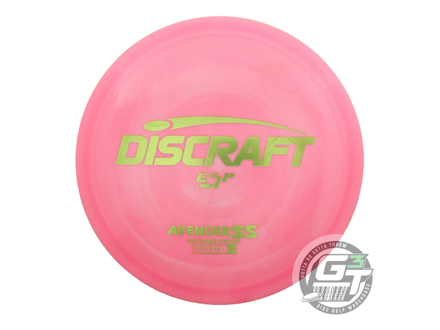 USED Discraft ESP Avenger SS 170g Pink Lime Foil Distance Driver Golf Disc