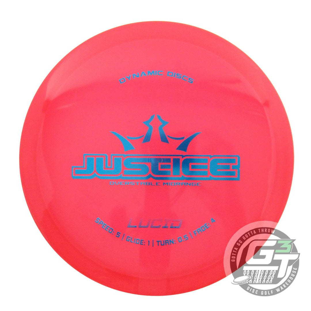 USED Dynamic Discs Lucid Justice 173g Red Blue Foil Midrange Golf Disc