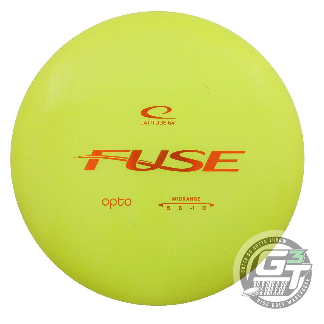 USED Latitude 64 Opto Fuse 181g Yellow Orange Foil Midrange Golf Disc