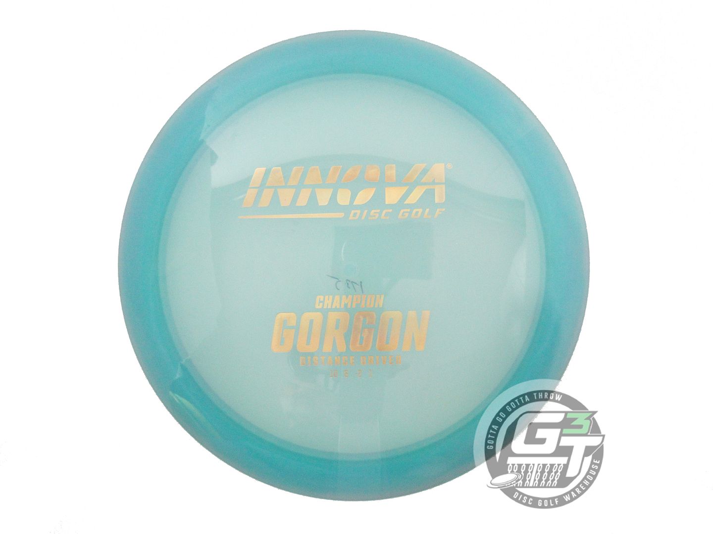 USED Innova Champion Gorgon 175g Aqua Gold Holo Foil Distance Driver Golf Disc