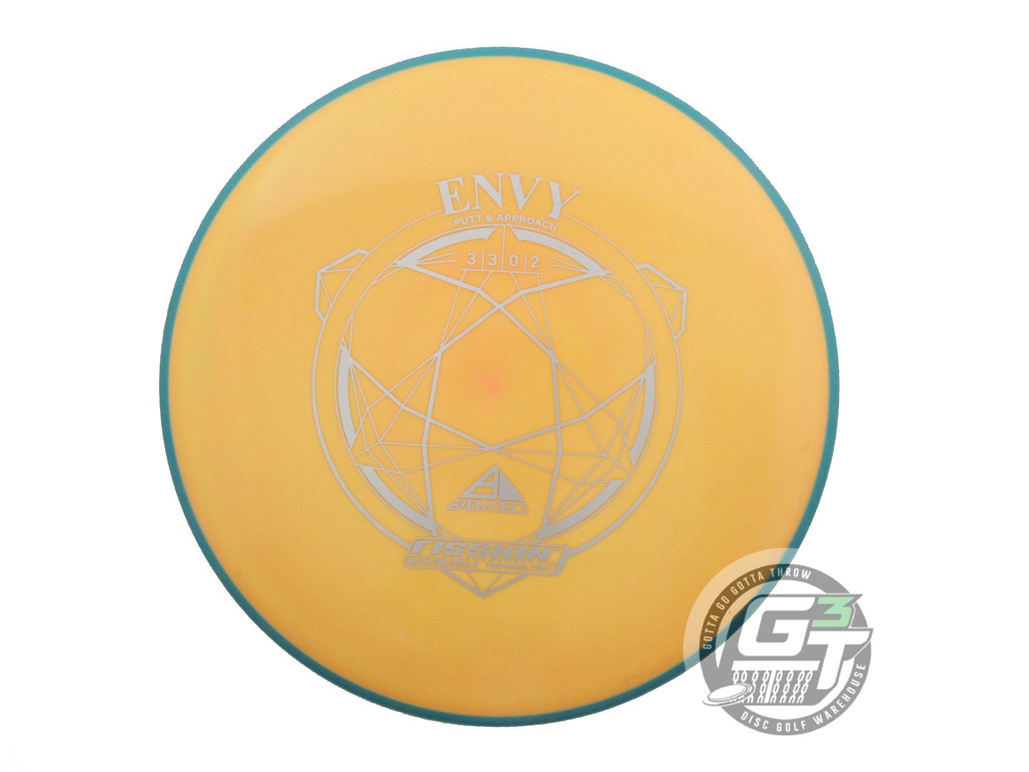 USED Axiom Discs Fission Envy 163g Marigold Teal Rim Putter Golf Disc