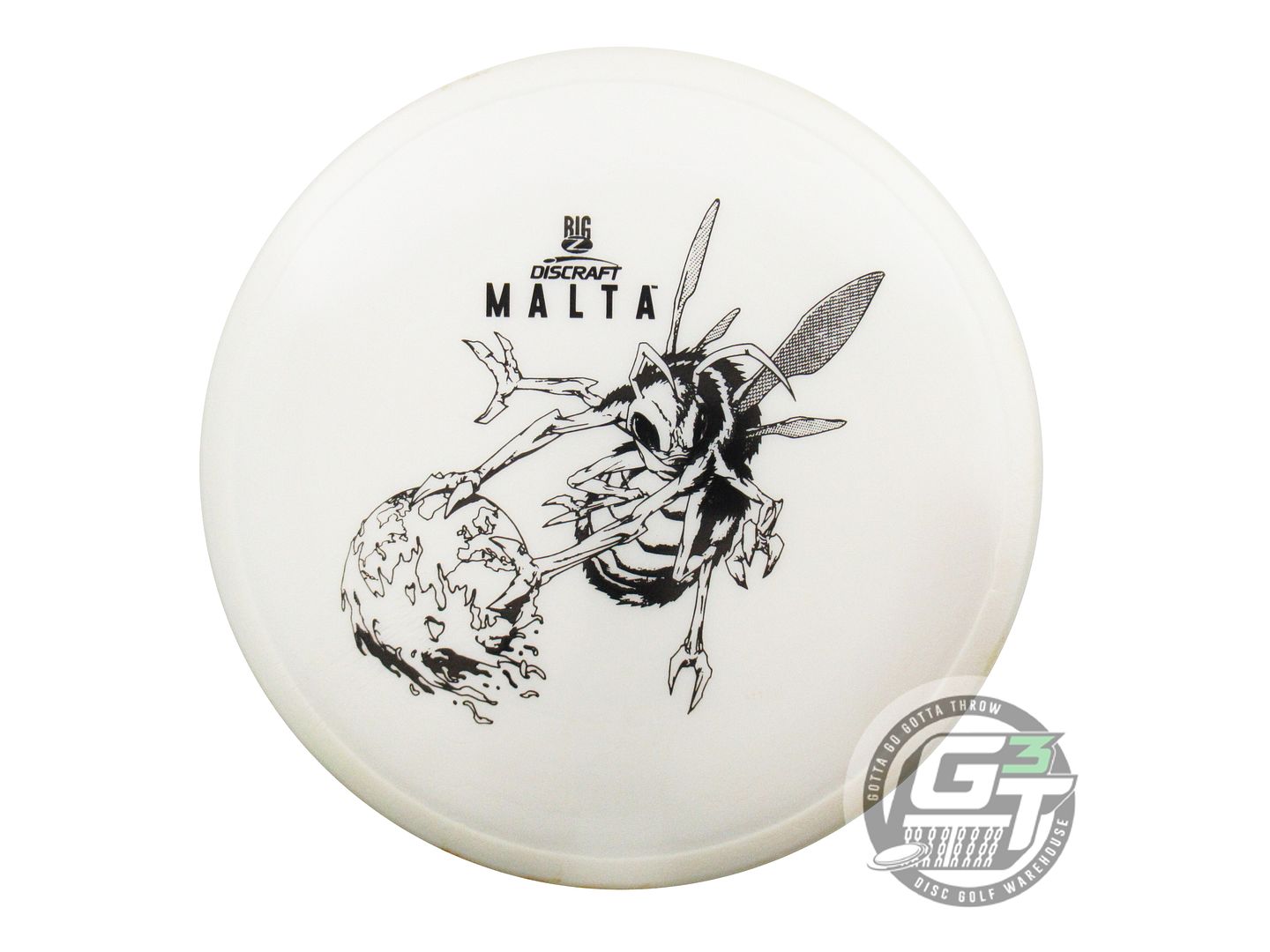 USED Discraft Big Z Malta 174g White Black Stamp Midrange Golf Disc