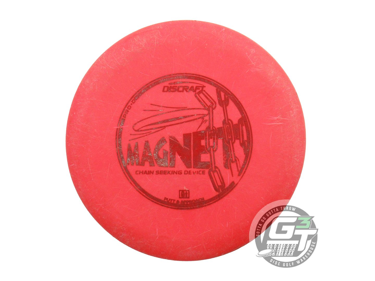 USED Discraft X-OUT Pro D Magnet 175g Red Red Foil OOP Putter Golf Disc