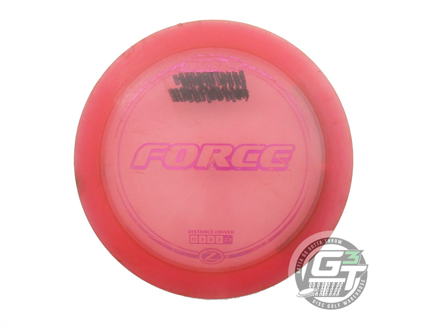 USED Discraft Z Force 174g Red Pink Foil Distance Driver Golf Disc