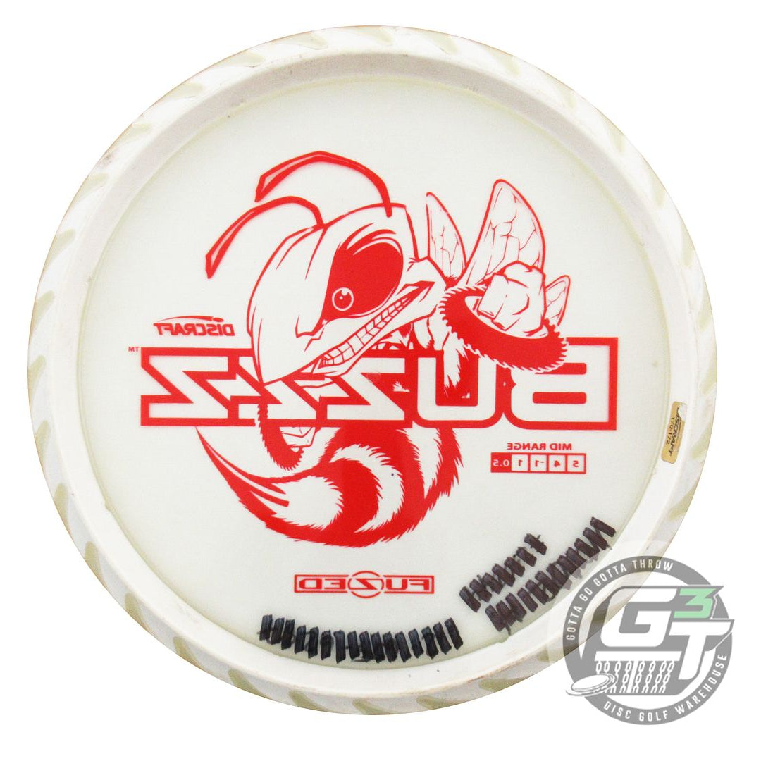 USED Discraft FuZed BuzzzSaw Buzzz 174g Clear Red Stamp Midrange Golf Disc