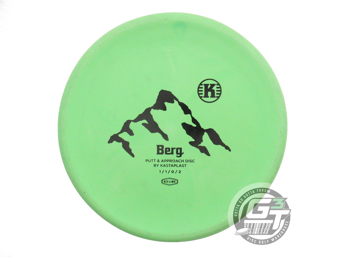 USED Kastaplast K3 Berg 173g Green Black Stamp Putter Golf Disc