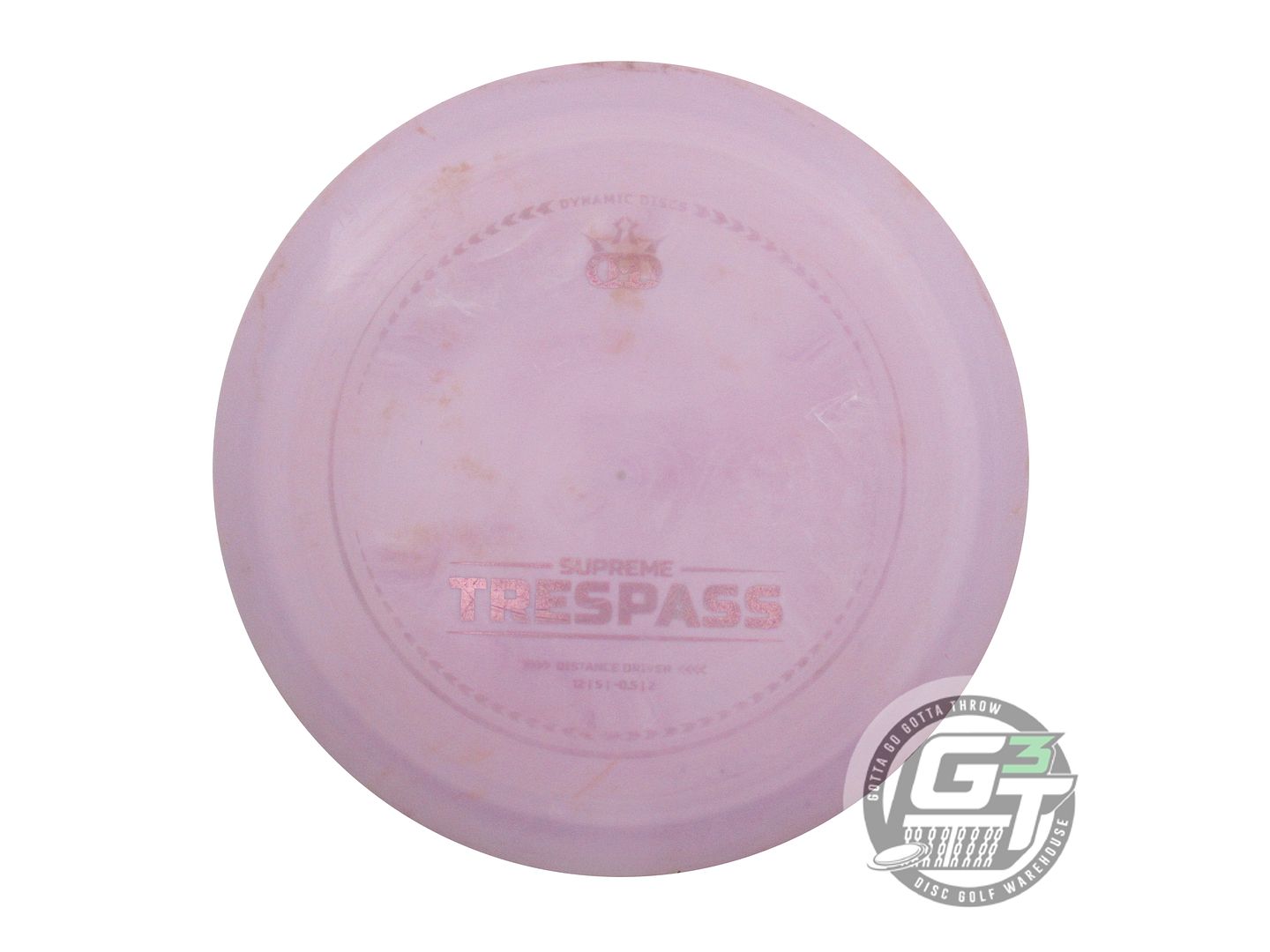 USED Dynamic Discs Supreme Trespass 175g Lilac Distance Driver Golf Disc