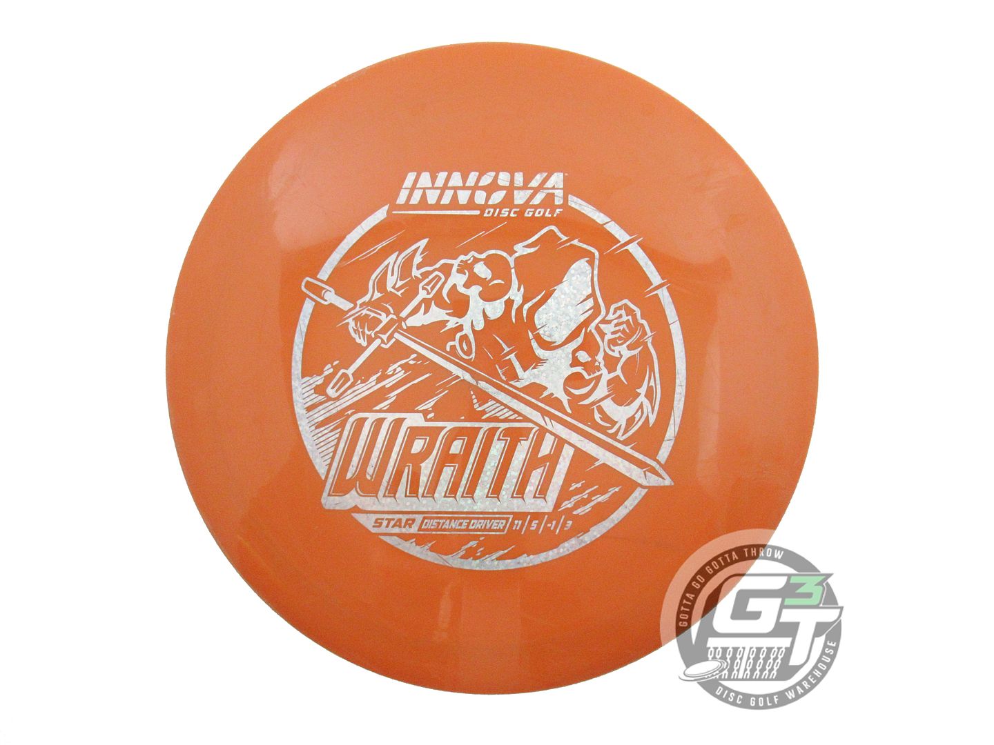 USED Innova Star Wraith 174g Burnt Orange Glitter Foil Distance Driver Golf Disc