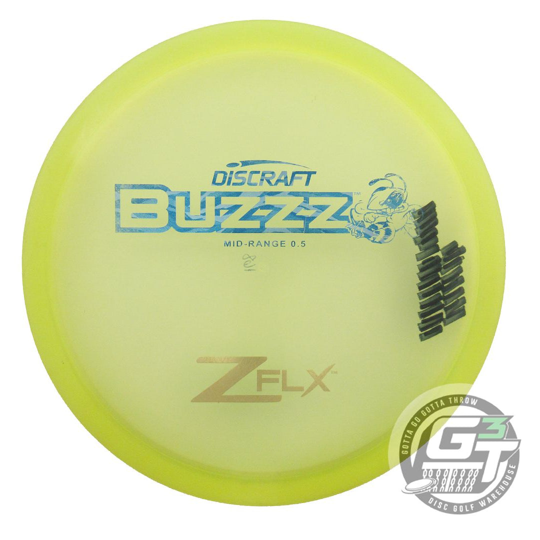 USED Discraft Z FLX Buzzz 168g Yellow Blue Camo Foil Midrange Golf Disc