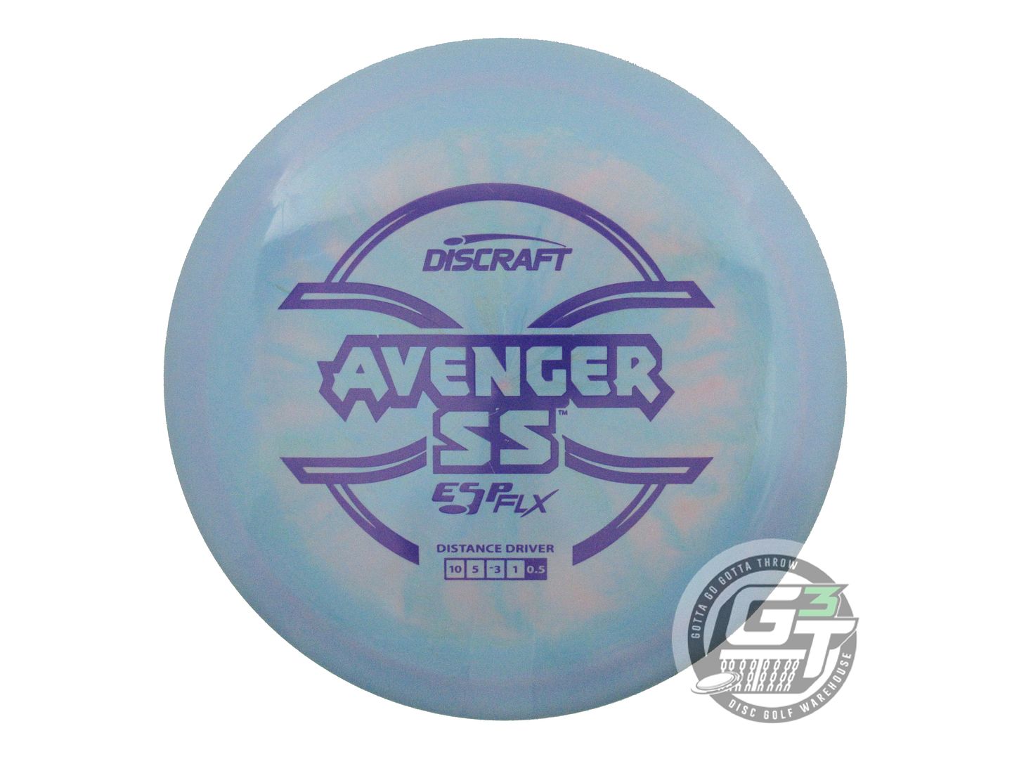 USED Discraft ESP FLX Avenger SS 170g Blue-Pink Purple Stamp Driver Disc
