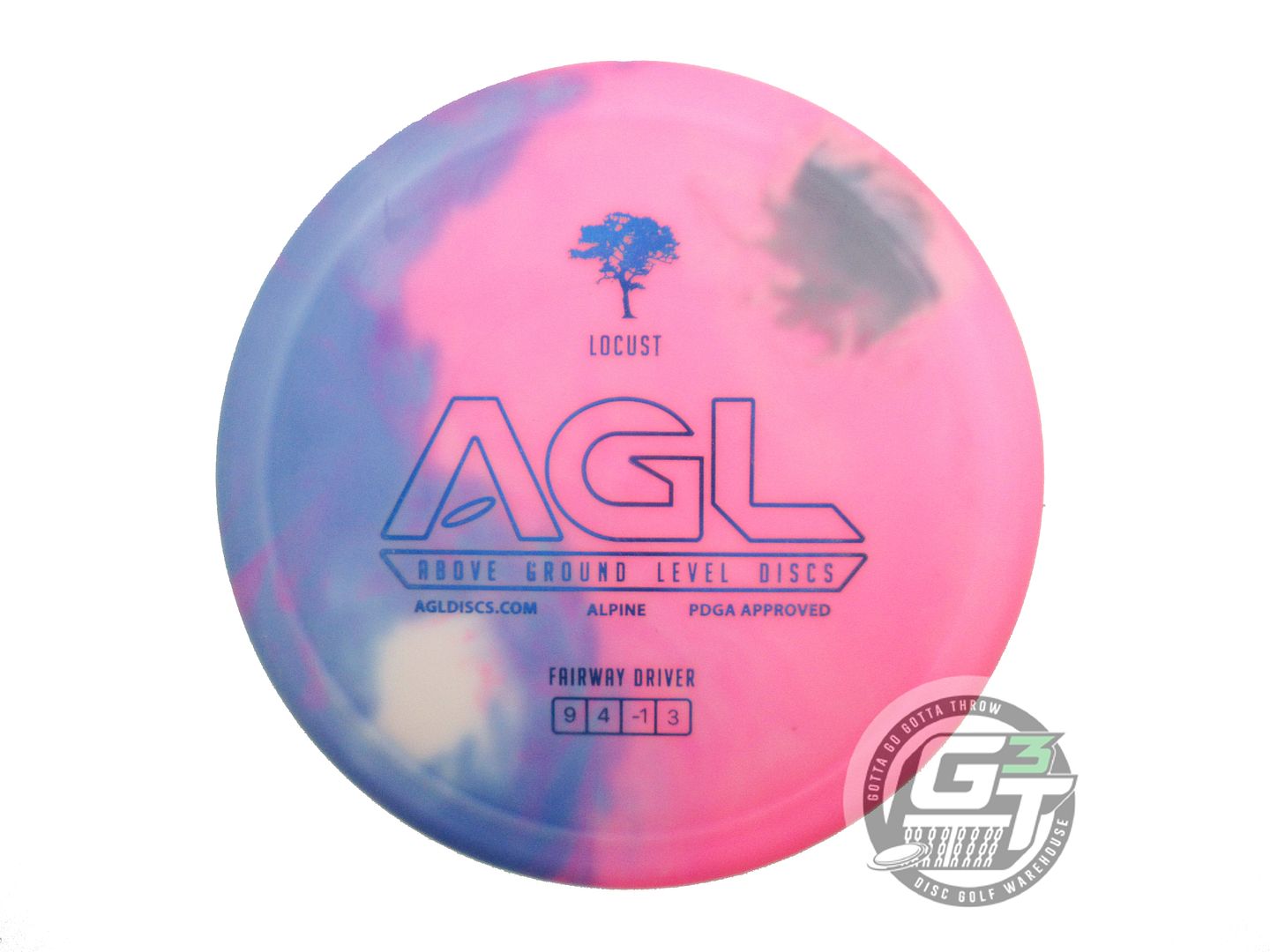 USED Above Ground Level Alpine Locust 176g White HOME DYED Fairway Driver Disc