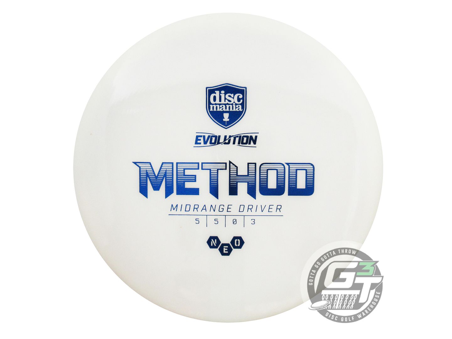 USED DiscMania Neo Method 180g White Blue Foil Midrange Golf Disc