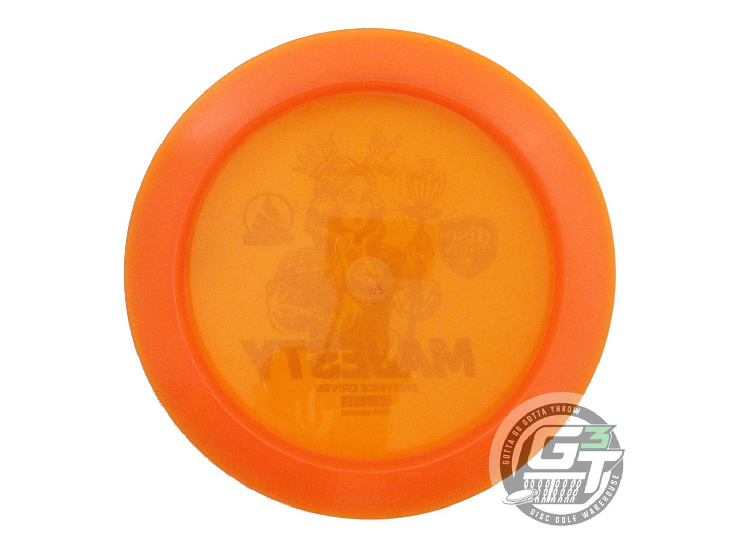 USED DiscMania Active Premium Majesty 173g Orange Gold Shatter Driver Golf Disc