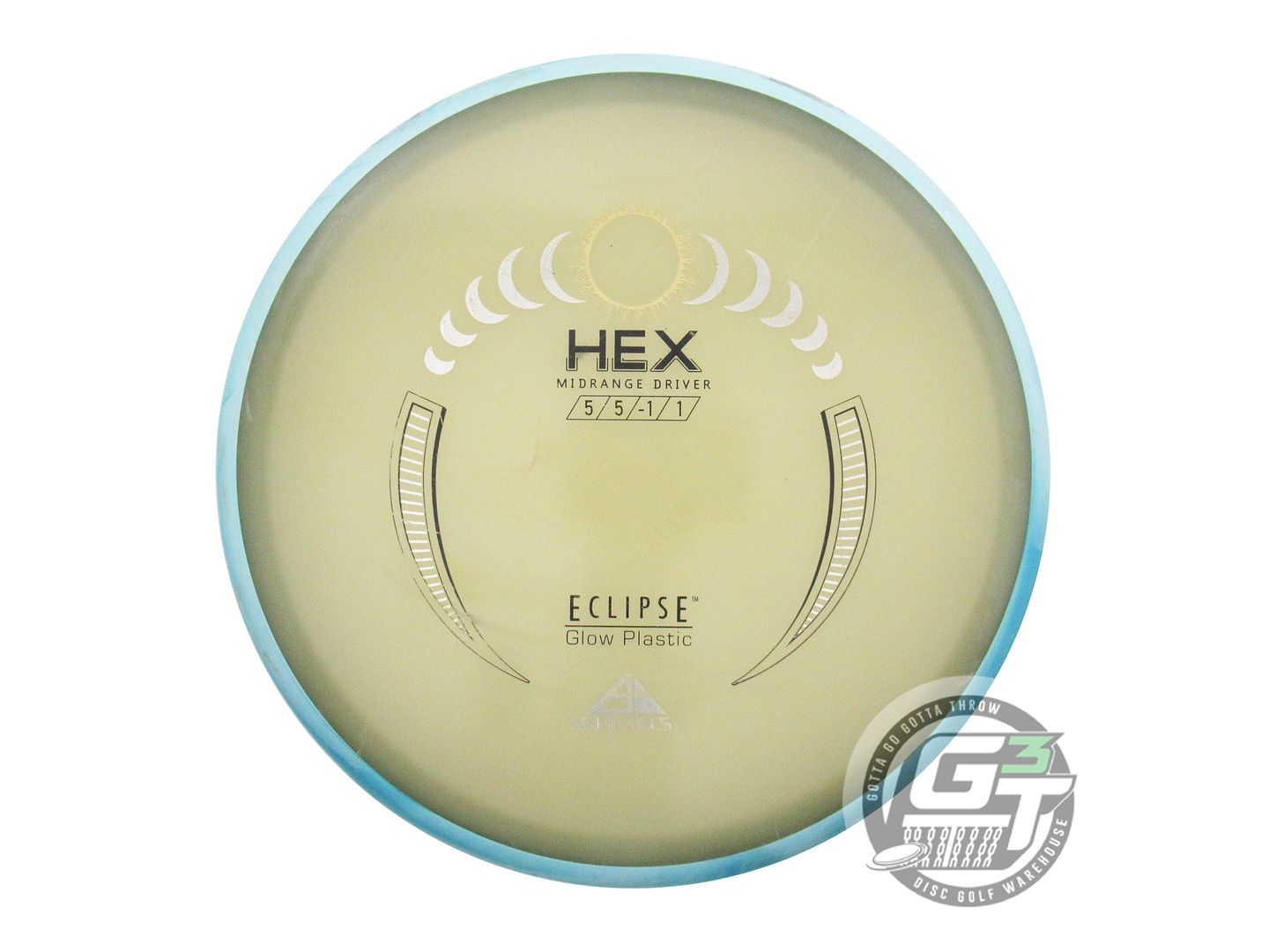 USED Axiom Discs Eclipse Proton Hex 177g Sky Blue Rim Midrange Golf Disc