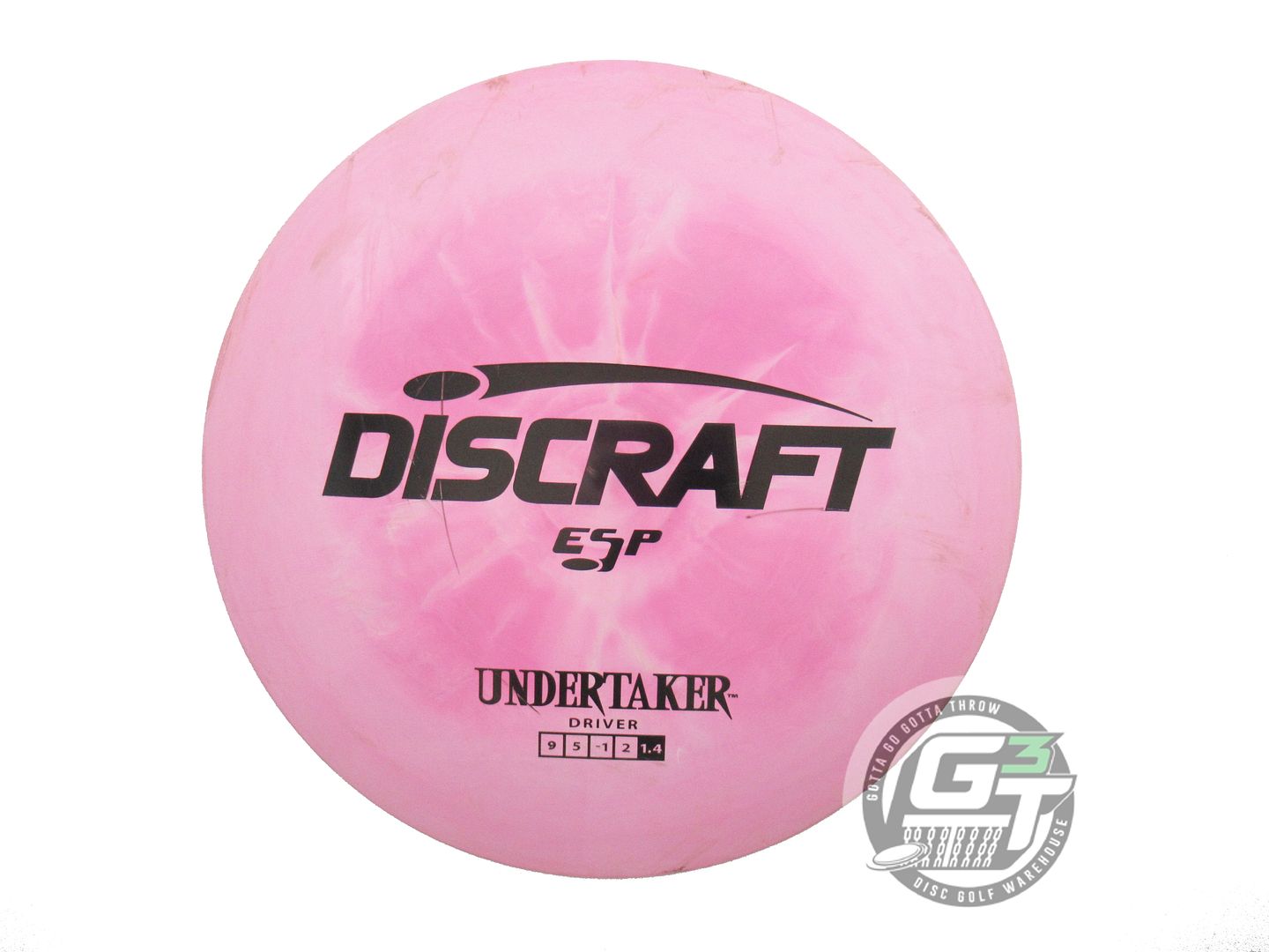 USED Discraft ESP Undertaker 174g Pink Black Stamp Distance Driver Golf Disc